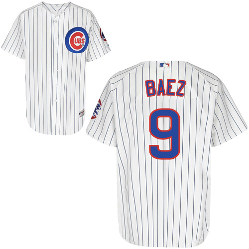 Javier Baez #9 MLB Jersey-Chicago Cubs Men's Authentic Home White Cool Base Baseball Jersey